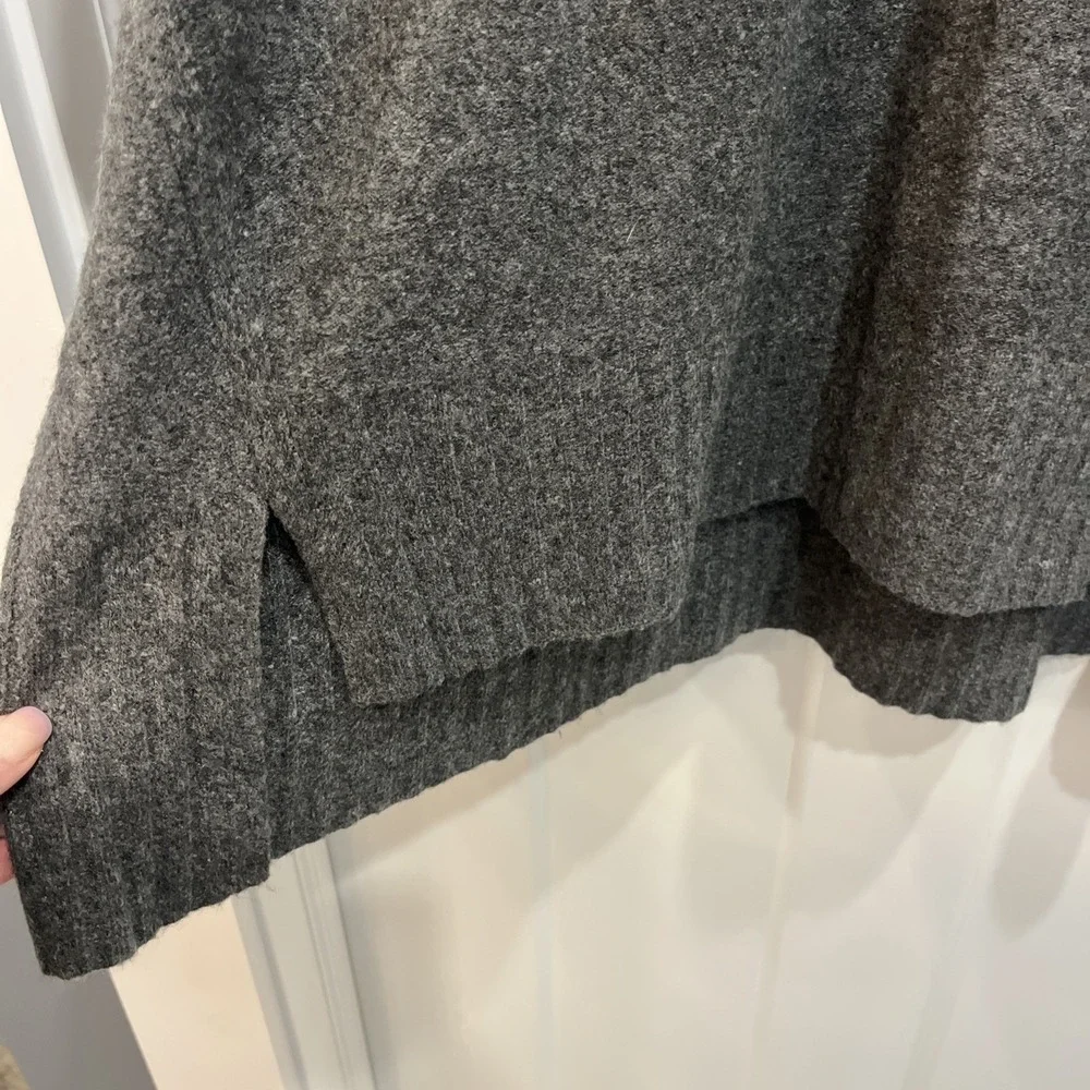 Free People Sweater Tunic Phoebe Oversize Soft Knit Pullover Jumper Gray‎ Sz S